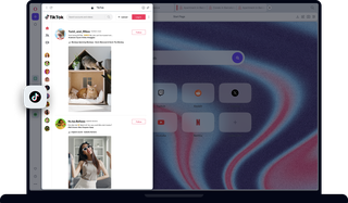 TikTok nel browser Opera