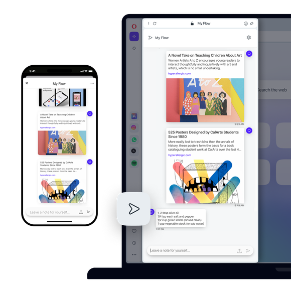 Connect devices and share files with Opera