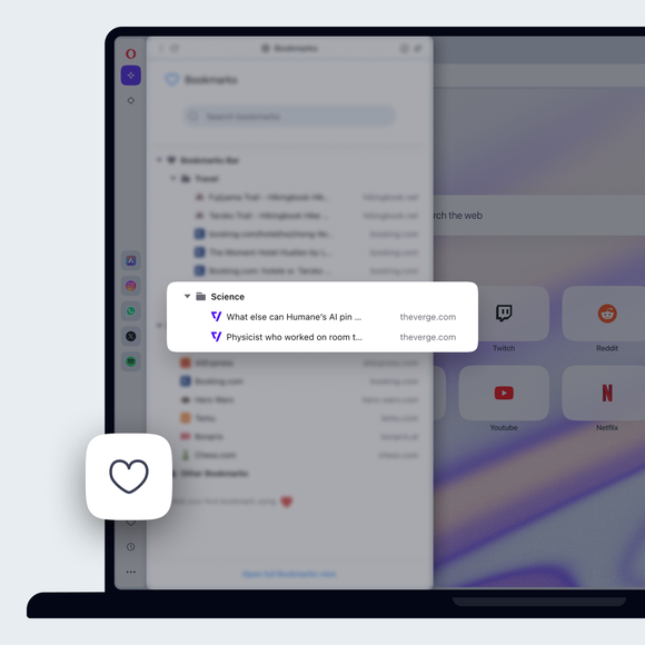 Organize and manage bookmarks with ease