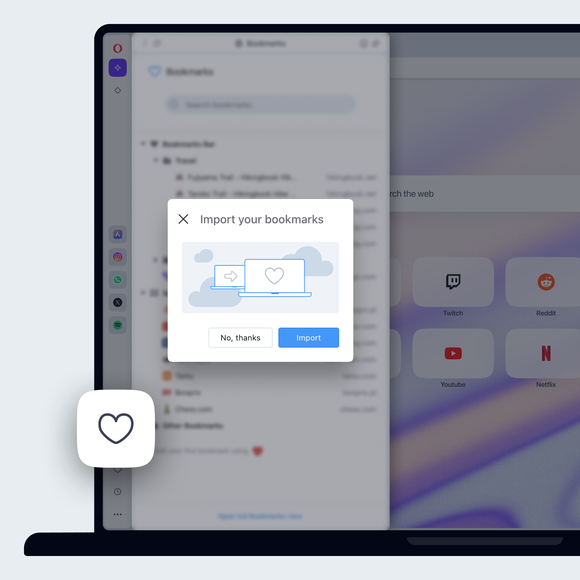 Different devices, same browser bookmarks