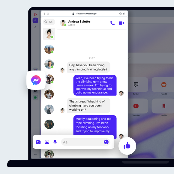 Facebook Messenger on desktop
