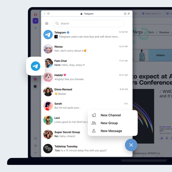 Telegram on desktop