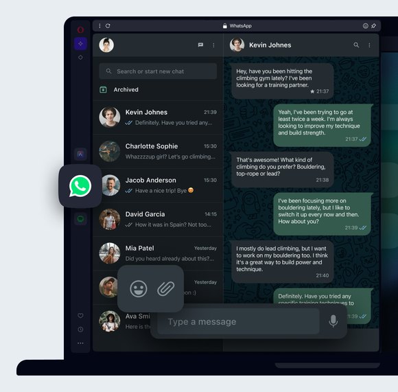 WhatsApp on desktop