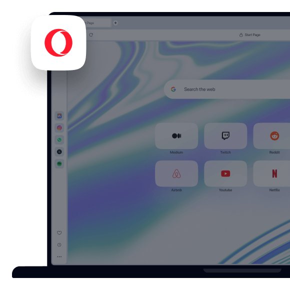 Click the Opera logo