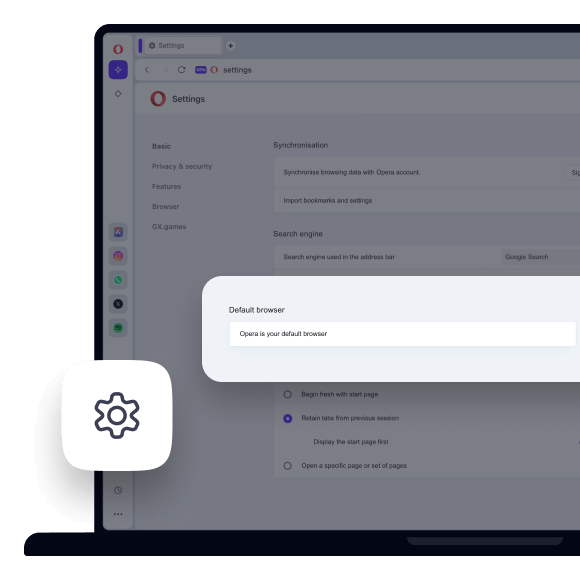 Set your default browser