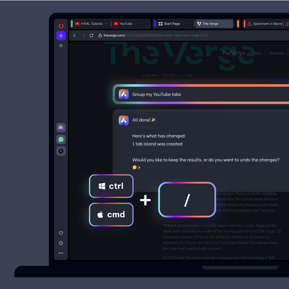 Tab Commands with agentic AI
