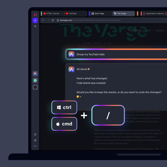 Command your tabs with AI