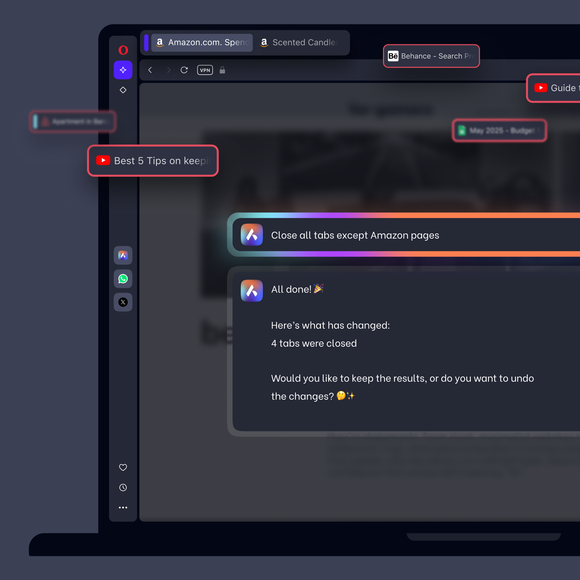 Close tabs with agentic AI