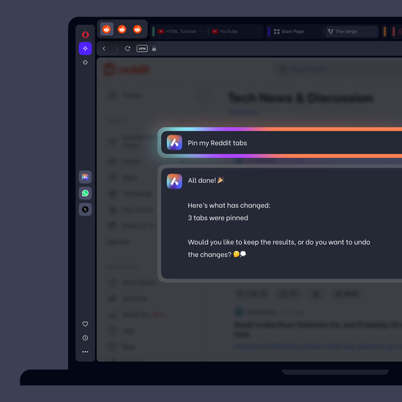 Save tabs with agentic AI