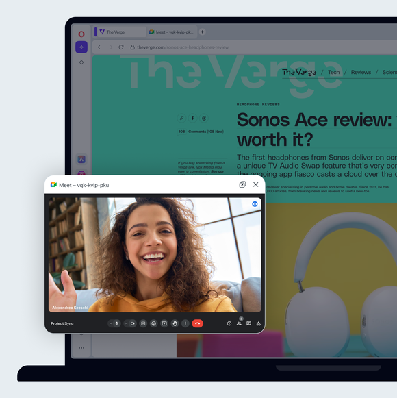 Popout Video Conferencing
