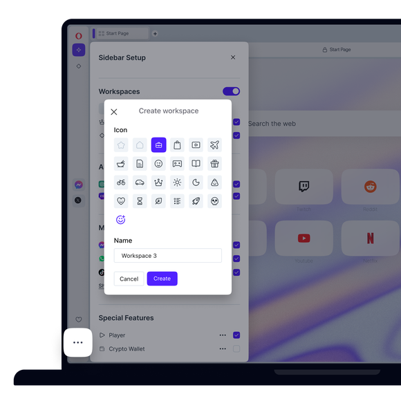 Customize your workspaces